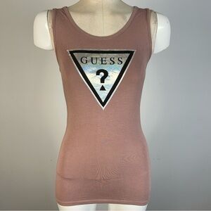 ❤️ GUESS Dusty Pink Logo Tank Top M